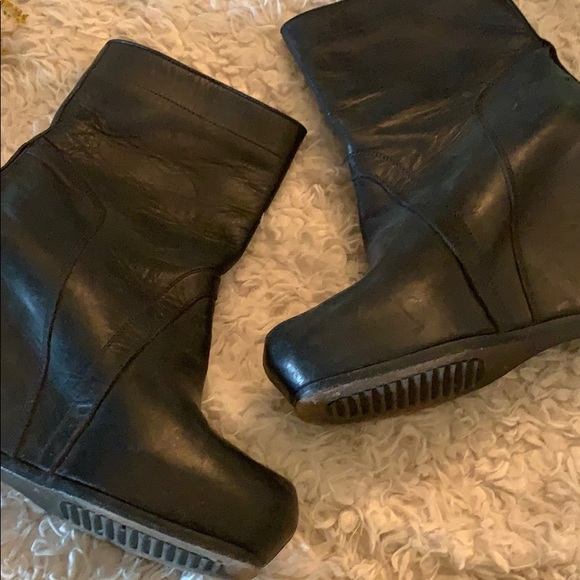 Rick Owens wedge platform bootie - Picture 2 of 8